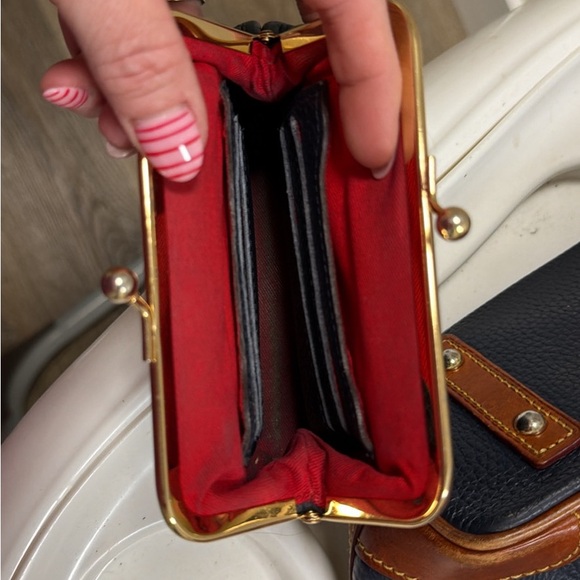 Dooney & Bourke Black Coin Purse with Gold Frame - Picture 2 of 2